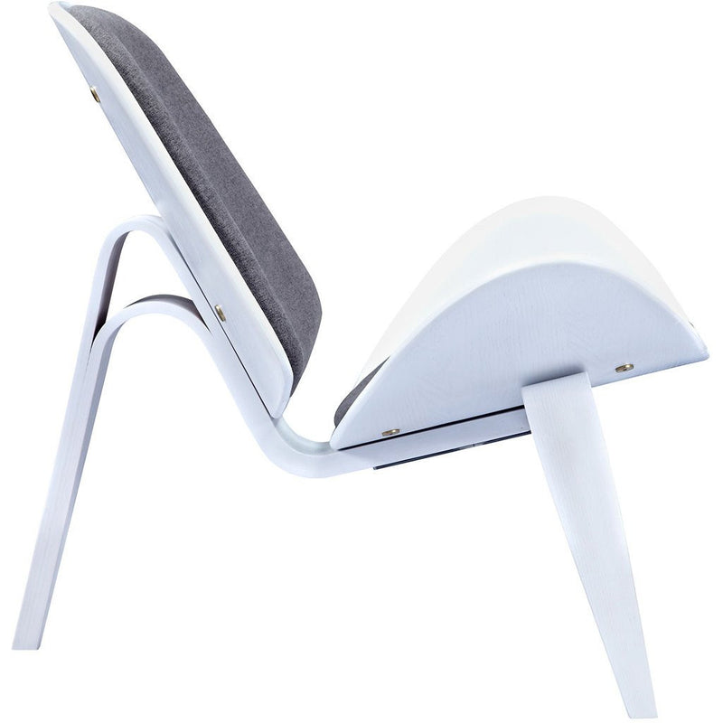 NyeKoncept Shell Chair | White/Steel Gray 224435-A