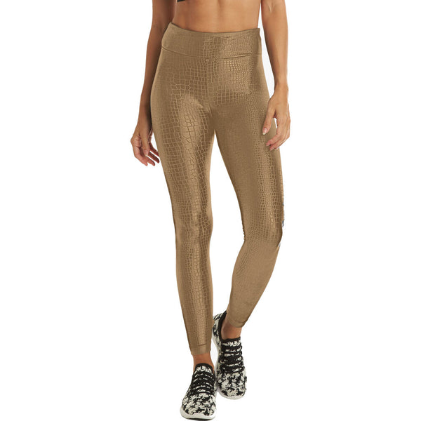 Koral Lustrous Max High Rise Legging | Gold Crocodile