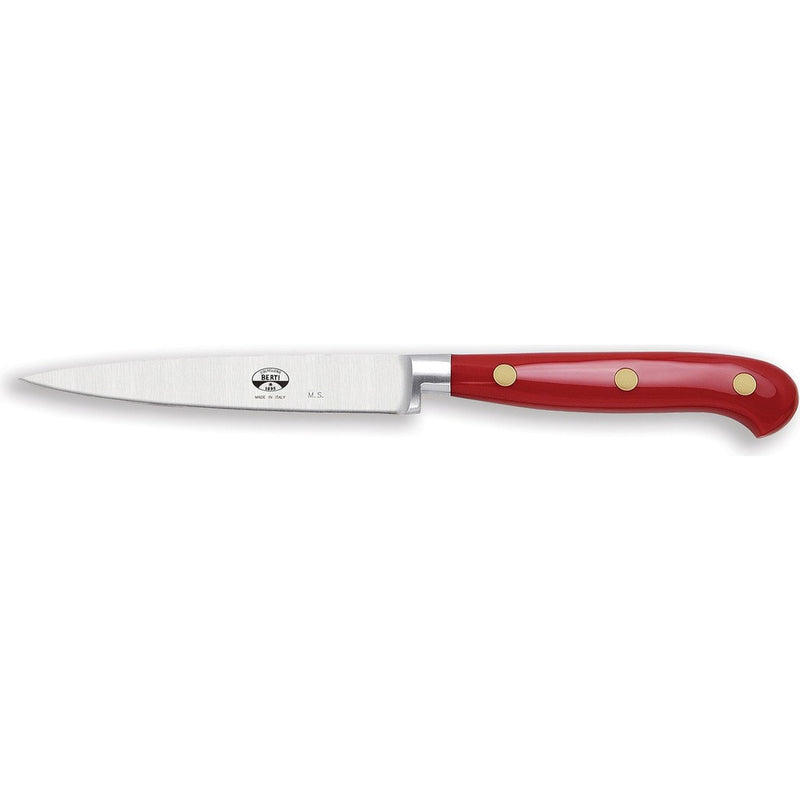 Coltellerie Berti Straight Paring Knife | Red Lucite Handles-2405