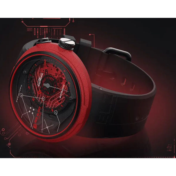 The Electricianz The Red Alert-Edition Men Watch | 46-47mm | Red and Black Dial