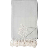 Zestt Herringbone Organic Cotton Throw | Mist + Light Gray- 30211