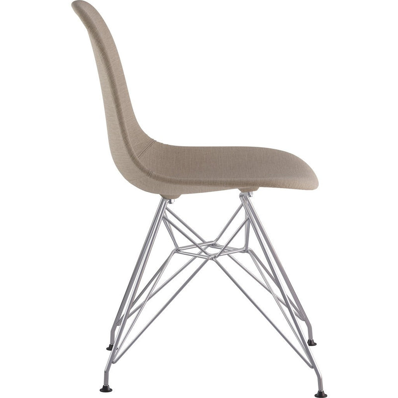 NyeKoncept Mid Century Eiffel Side Chair | Light Sand/Nickel 331001EM1