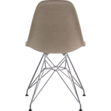 NyeKoncept Mid Century Eiffel Side Chair | Light Sand/Nickel 331001EM1