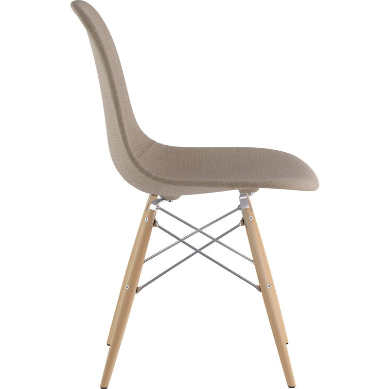 NyeKoncept Mid Century Dowel Side Chair | Light Sand/Nickel 331001EW1