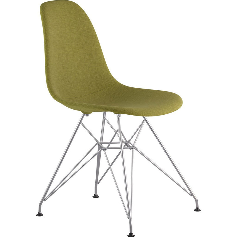 NyeKoncept Mid Century Eiffel Side Chair | Avocado Green/Nickel 331002EM1