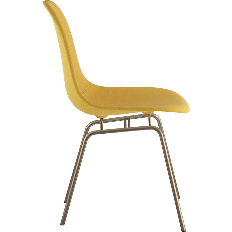 NyeKoncept Mid Century Classroom Side Chair | Papaya Yellow/Brass 331003CL2