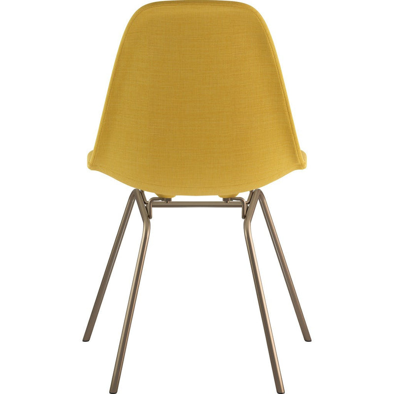 NyeKoncept Mid Century Classroom Side Chair | Papaya Yellow/Brass 331003CL2