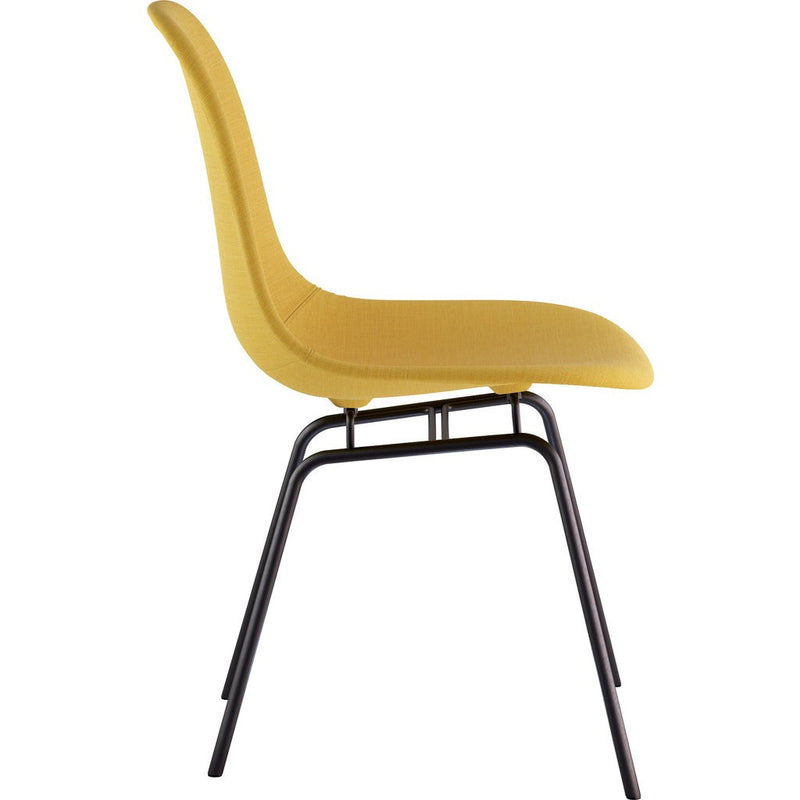 NyeKoncept Mid Century Classroom Side Chair | Papaya Yellow/Brass 331003CL2