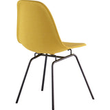 NyeKoncept Mid Century Classroom Side Chair | Papaya Yellow/Brass 331003CL2