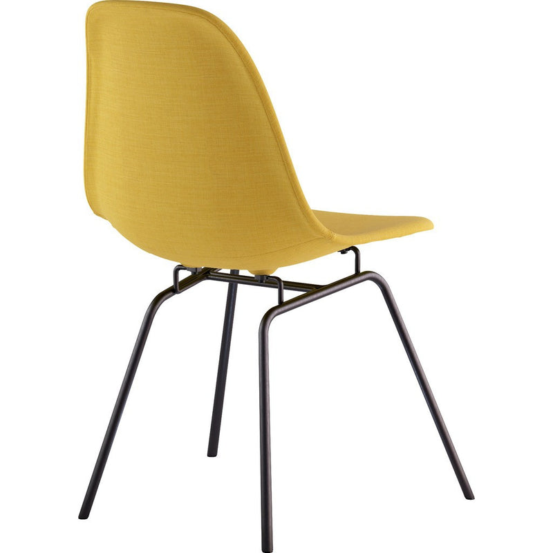 NyeKoncept Mid Century Classroom Side Chair | Papaya Yellow/Brass 331003CL2