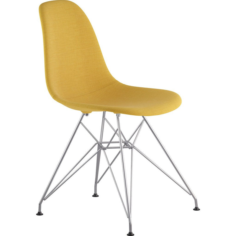 NyeKoncept Mid Century Classroom Side Chair | Papaya Yellow/Brass 331003CL2