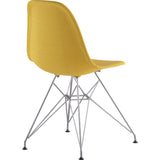 NyeKoncept Mid Century Classroom Side Chair | Papaya Yellow/Brass 331003CL2