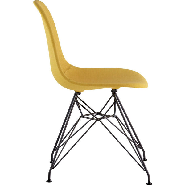 NyeKoncept Mid Century Eiffel Side Chair | Papaya Yellow/Gunmetal 331003EM3