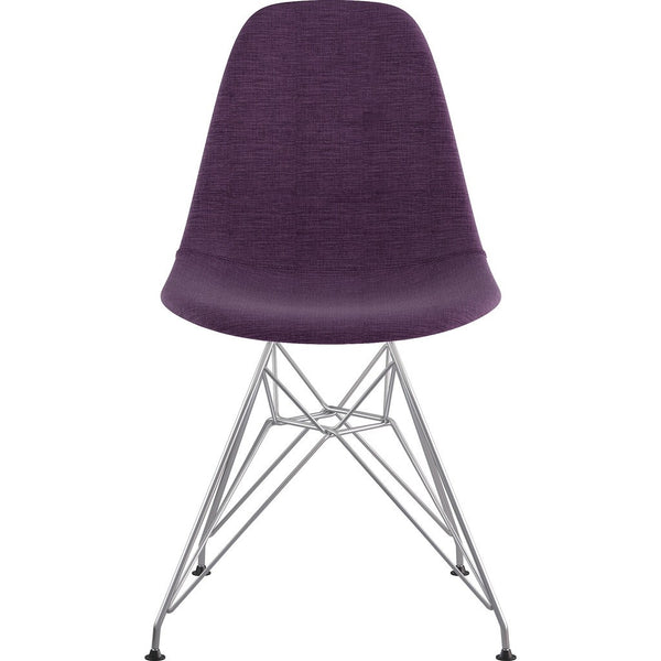 NyeKoncept Mid Century Eiffel Side Chair | Plum Purple/Nickel 331005EM1