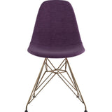 NyeKoncept Mid Century Eiffel Side Chair | Plum Purple/Brass 331005EM2