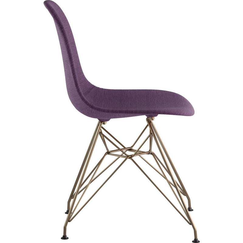 NyeKoncept Mid Century Eiffel Side Chair | Plum Purple/Brass 331005EM2