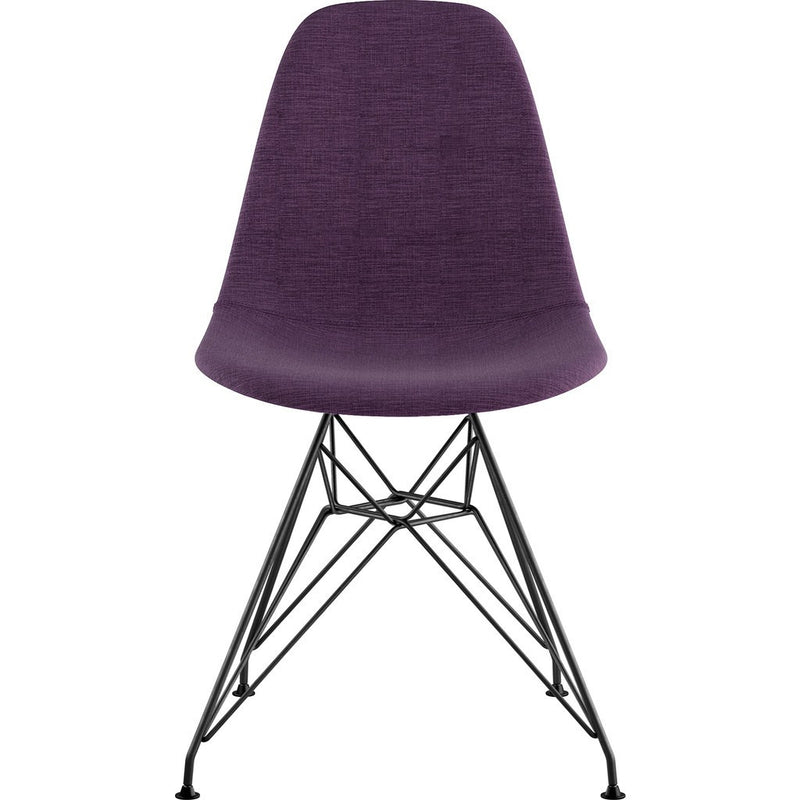 NyeKoncept Mid Century Eiffel Side Chair | Plum Purple/Gunmetal 331005EM3