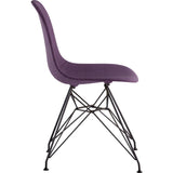 NyeKoncept Mid Century Eiffel Side Chair | Plum Purple/Gunmetal 331005EM3