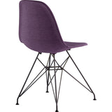 NyeKoncept Mid Century Eiffel Side Chair | Plum Purple/Gunmetal 331005EM3