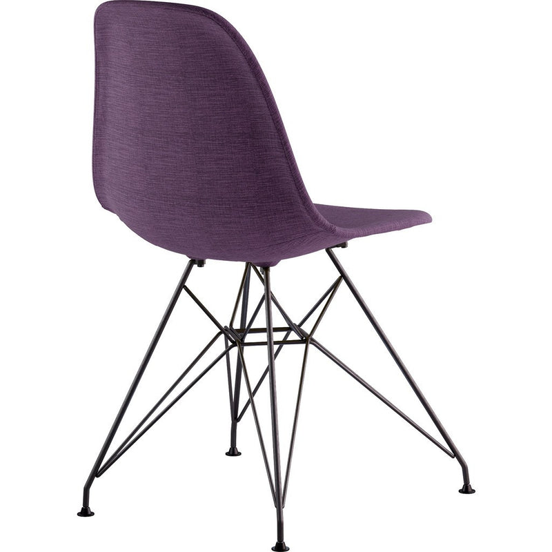 NyeKoncept Mid Century Eiffel Side Chair | Plum Purple/Gunmetal 331005EM3