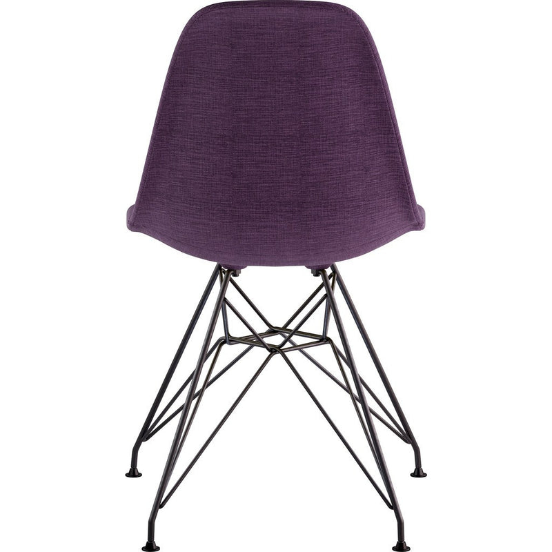 NyeKoncept Mid Century Eiffel Side Chair | Plum Purple/Gunmetal 331005EM3