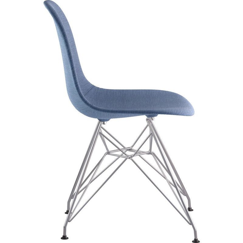 NyeKoncept Mid Century Eiffel Side Chair | Dodger Blue/Nickel 331006EM1