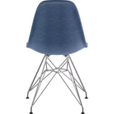 NyeKoncept Mid Century Eiffel Side Chair | Dodger Blue/Nickel 331006EM1