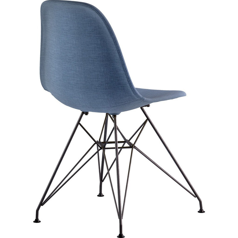 NyeKoncept Mid Century Eiffel Side Chair | Dodger Blue/Gunmetal 331006EM3