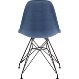 NyeKoncept Mid Century Eiffel Side Chair | Dodger Blue/Gunmetal 331006EM3