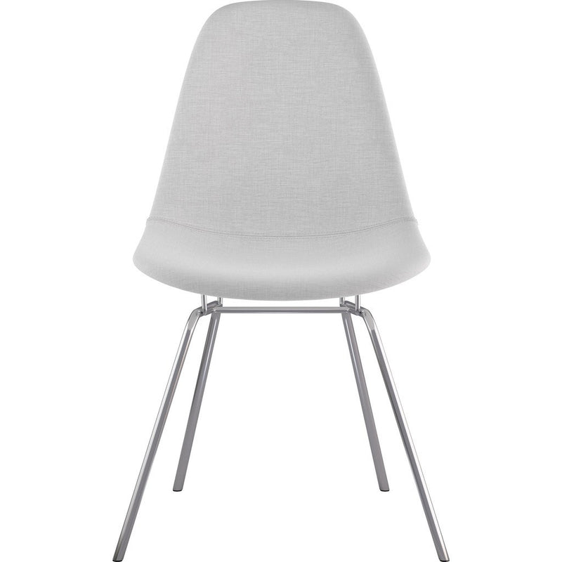 NyeKoncept Mid Century Classroom Side Chair | Glacier White/Nickel 331007CL1