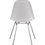 NyeKoncept Mid Century Classroom Side Chair | Glacier White/Nickel 331007CL1