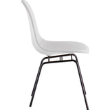 NyeKoncept Mid Century Classroom Side Chair | Glacier White/Gunmetal 331007CL3