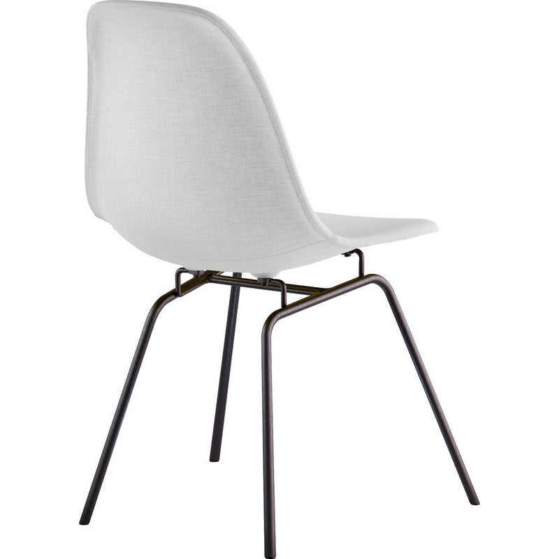 NyeKoncept Mid Century Classroom Side Chair | Glacier White/Gunmetal 331007CL3