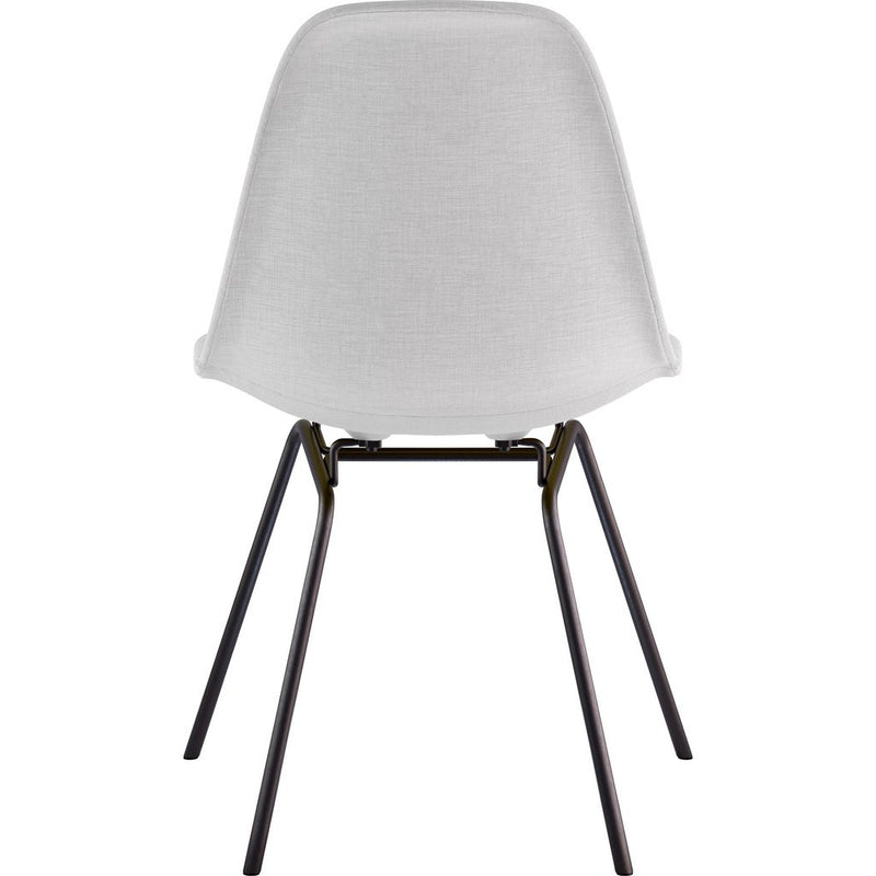 NyeKoncept Mid Century Classroom Side Chair | Glacier White/Gunmetal 331007CL3