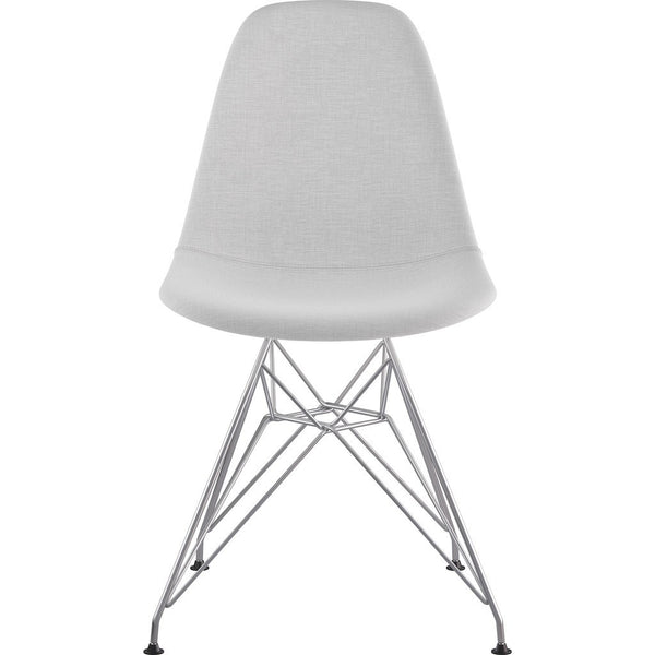 NyeKoncept Mid Century Eiffel Side Chair | Glacier White/Nickel 331007EM1