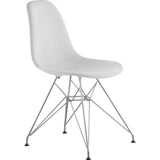 NyeKoncept Mid Century Eiffel Side Chair | Glacier White/Nickel 331007EM1