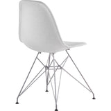 NyeKoncept Mid Century Eiffel Side Chair | Glacier White/Nickel 331007EM1