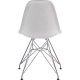 NyeKoncept Mid Century Eiffel Side Chair | Glacier White/Nickel 331007EM1