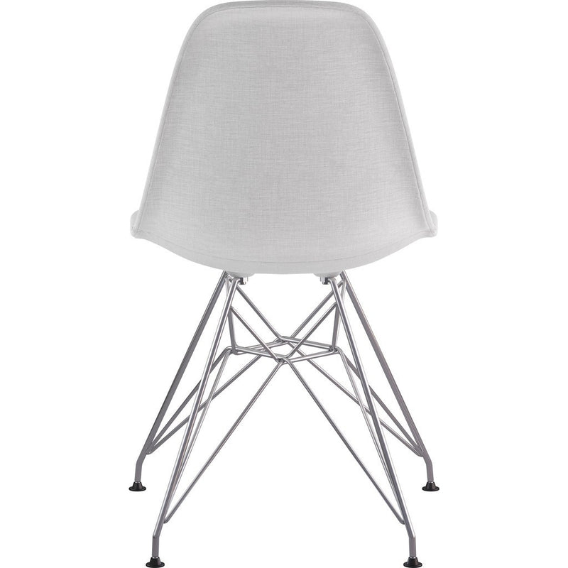 NyeKoncept Mid Century Eiffel Side Chair | Glacier White/Nickel 331007EM1