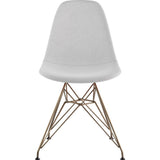 NyeKoncept Mid Century Eiffel Side Chair | Glacier White/Brass 331007EM2