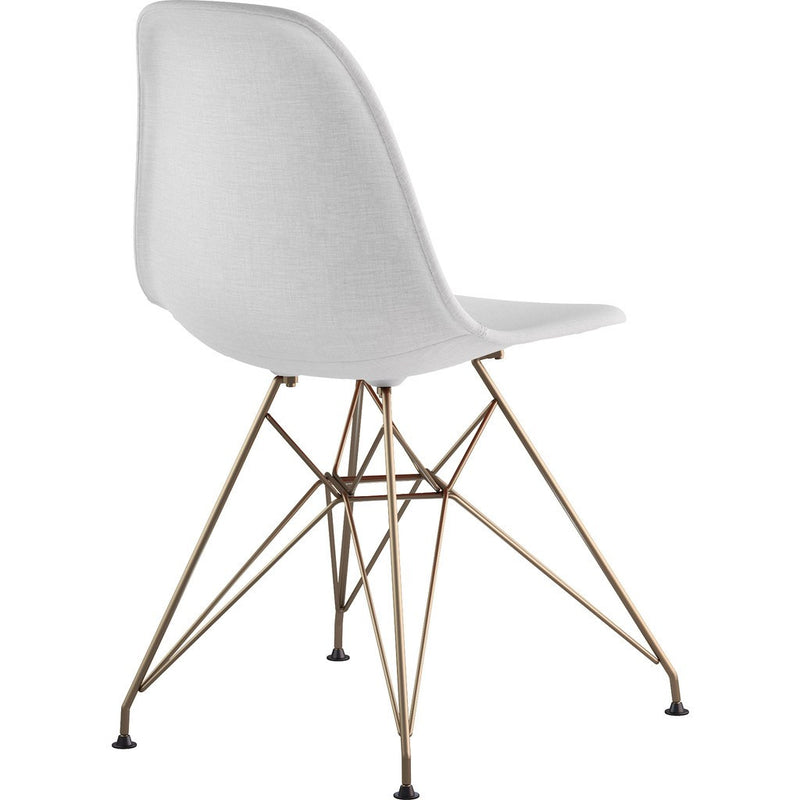 NyeKoncept Mid Century Eiffel Side Chair | Glacier White/Brass 331007EM2