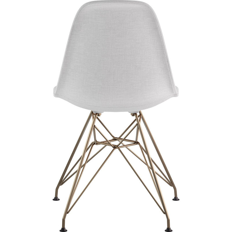 NyeKoncept Mid Century Eiffel Side Chair | Glacier White/Brass 331007EM2