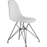 NyeKoncept Mid Century Eiffel Side Chair | Glacier White/Gunmetal 331007EM3