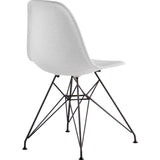 NyeKoncept Mid Century Eiffel Side Chair | Glacier White/Gunmetal 331007EM3