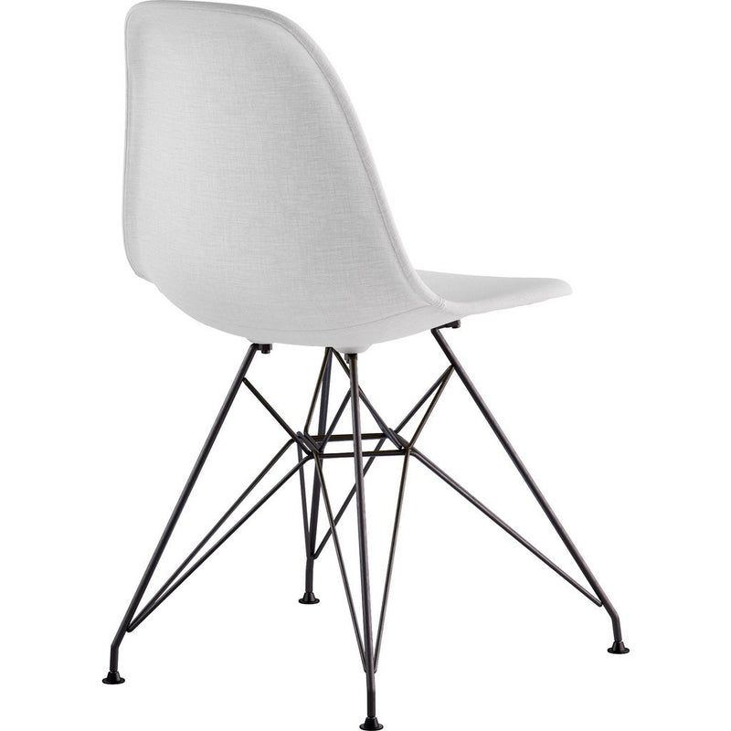 NyeKoncept Mid Century Eiffel Side Chair | Glacier White/Gunmetal 331007EM3