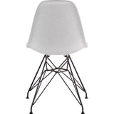 NyeKoncept Mid Century Eiffel Side Chair | Glacier White/Gunmetal 331007EM3