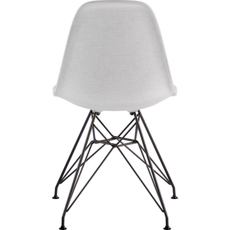 NyeKoncept Mid Century Eiffel Side Chair | Glacier White/Gunmetal 331007EM3