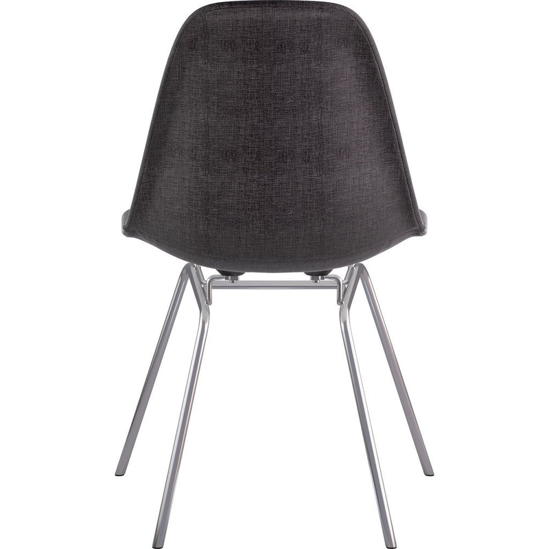 NyeKoncept Mid Century Classroom Side Chair | Charcoal Gray/Nickel 331008CL1