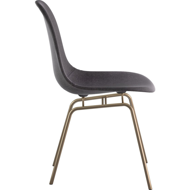 NyeKoncept Mid Century Classroom Side Chair | Charcoal Gray/Brass 331008CL2