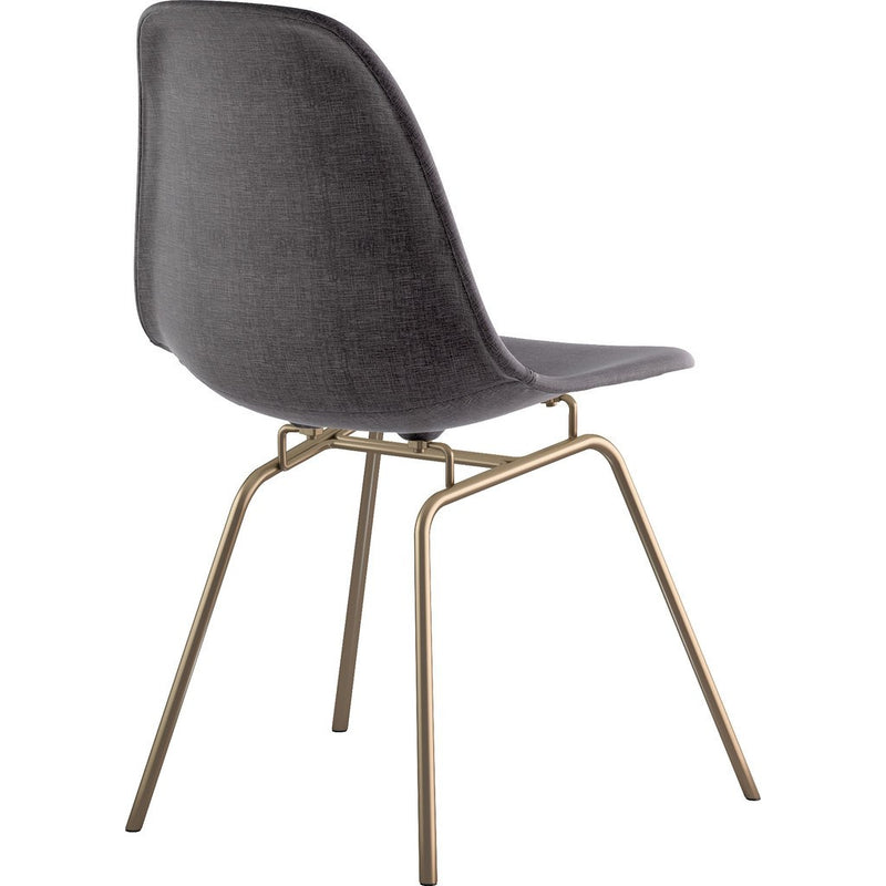 NyeKoncept Mid Century Classroom Side Chair | Charcoal Gray/Brass 331008CL2